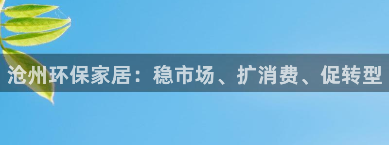 杏耀客户端登录：沧州环保家居：稳市场、扩消费、促转型